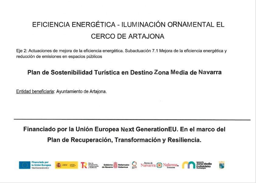 Eficiencia energética - Iluminación ornamental El Cerco de Artajona